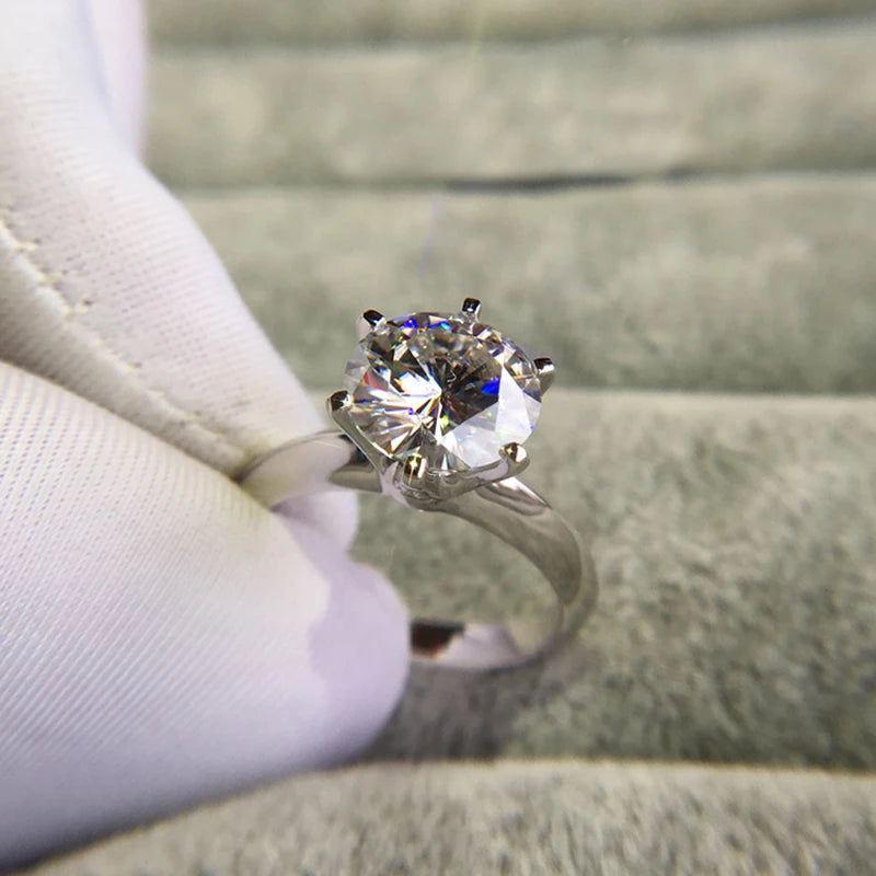 Sparking 5CT Moissanite Ring - 925 Sterling Silver