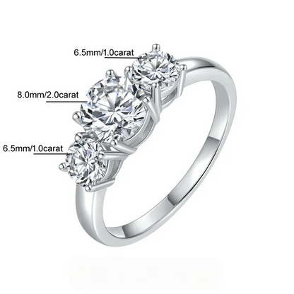 D VVS1 4CTW Moissanite Diamond Ring