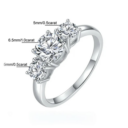 D VVS1 4CTW Moissanite Diamond Ring