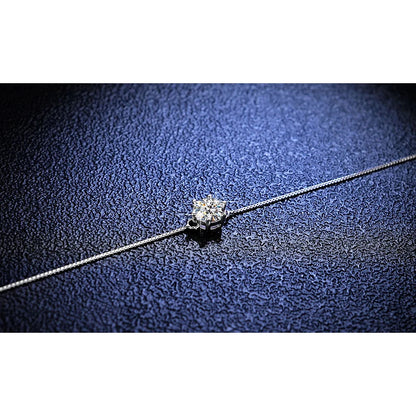 1ct Moissanite Diamond Sterling Silver Bracelet