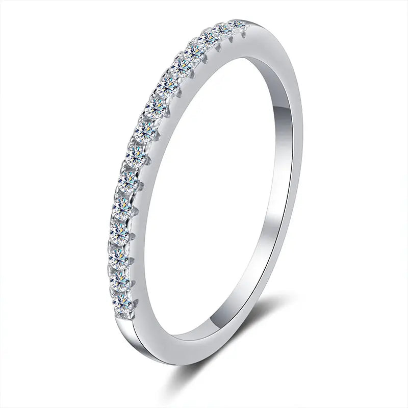 2mm Moissanite Eternity Band - 925 Sterling Ring