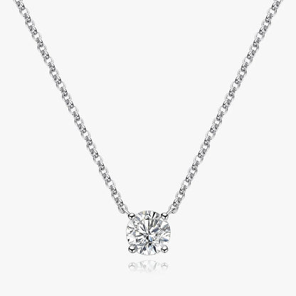 1 Carat D Color Moissanite Pendant Necklace