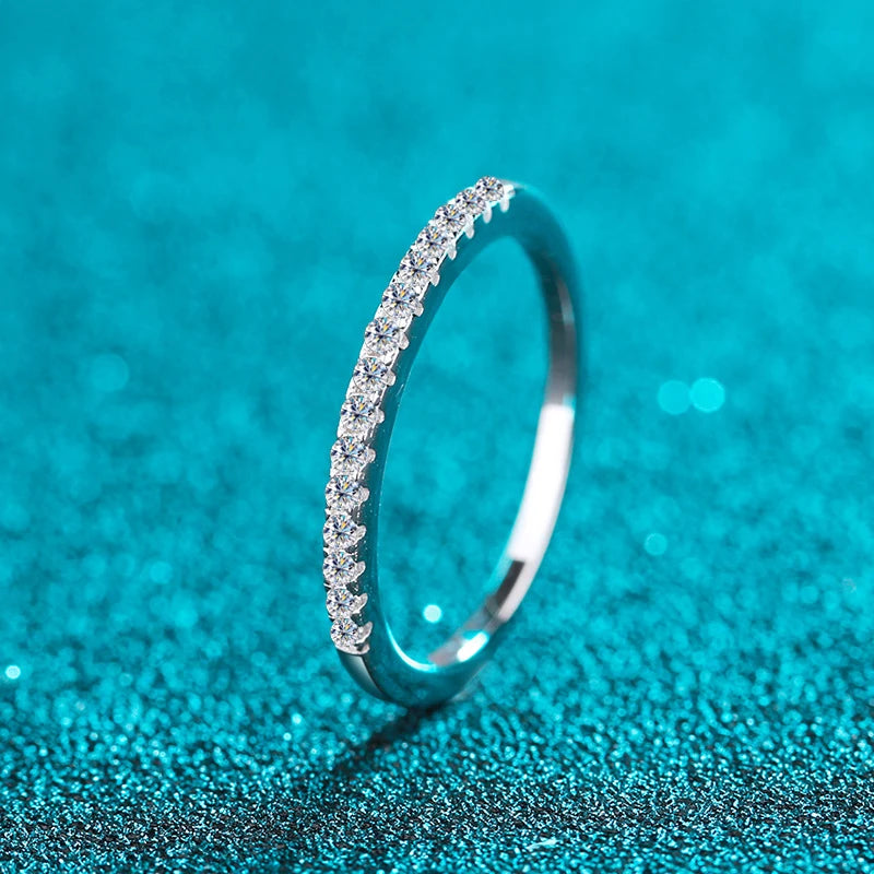 2mm Moissanite Eternity Band - 925 Sterling Ring