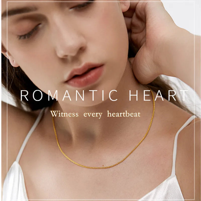 18K Gold Women's Clavicle Necklace