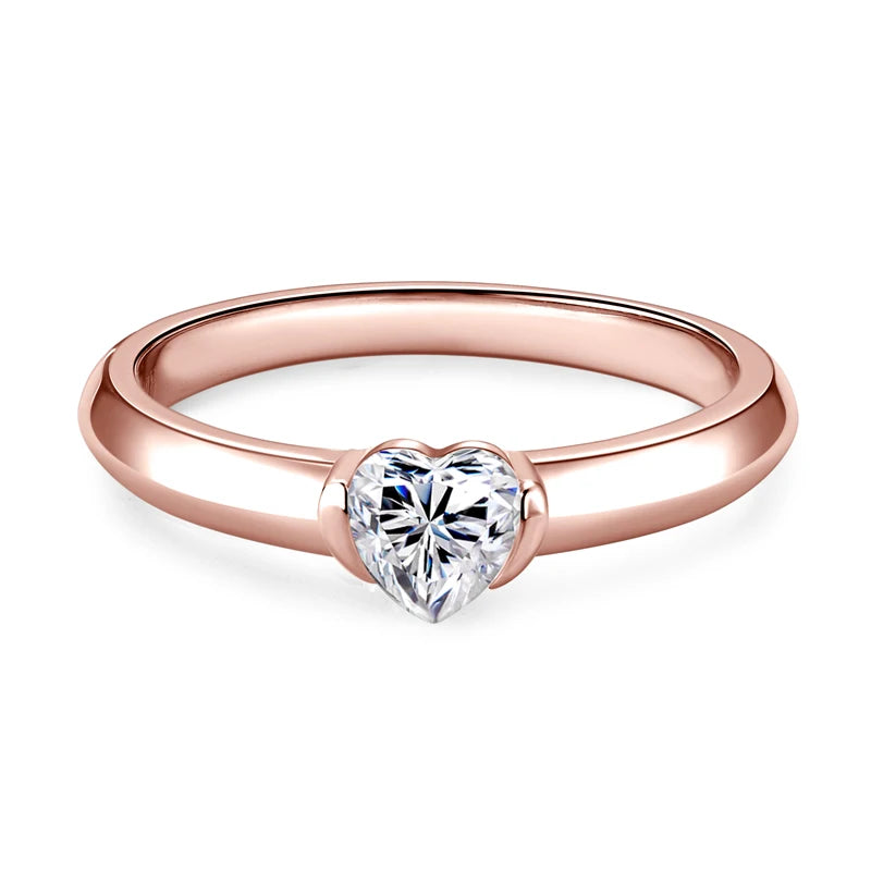 0.5ct Moissanite Diamond Heart Ring