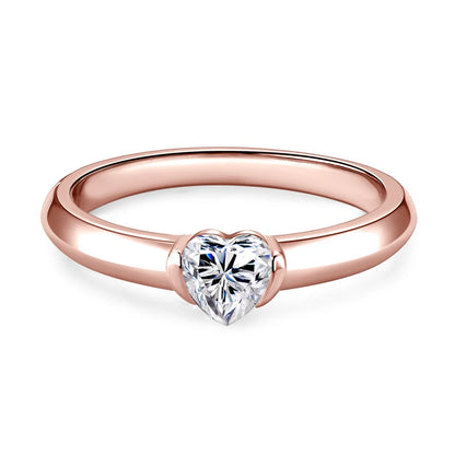 0.5ct Moissanite Diamond Heart Ring