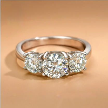 D VVS1 4CTW Moissanite Diamond Ring