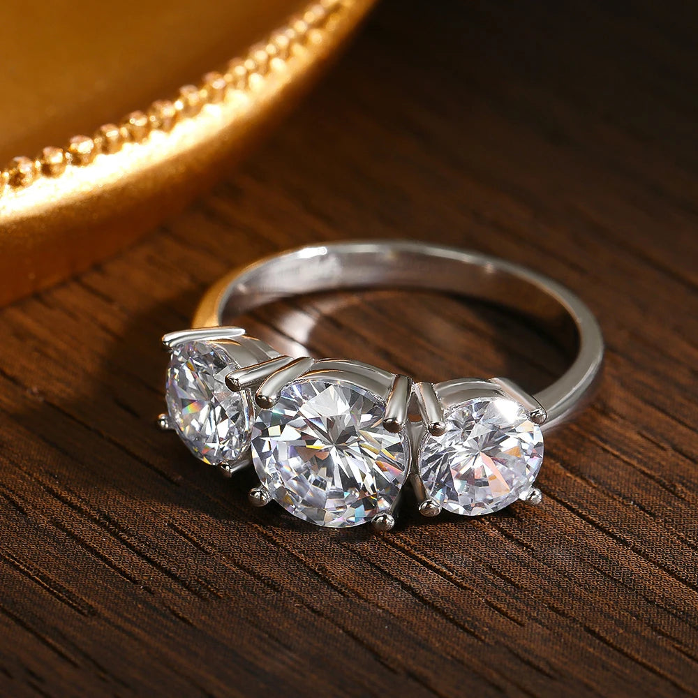 D VVS1 4CTW Moissanite Diamond Ring