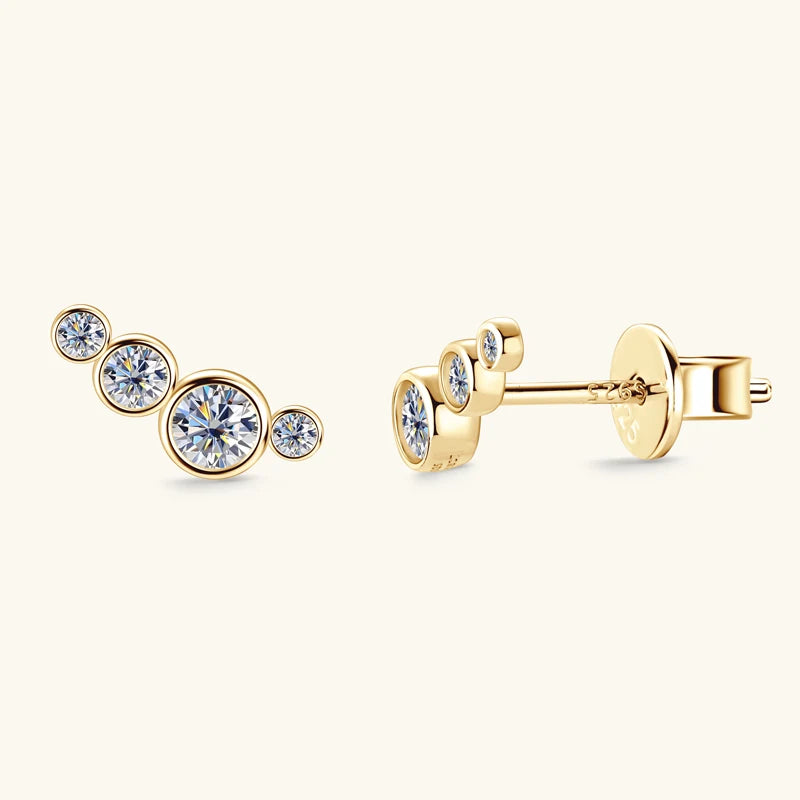 Moissanite Diamond Stud Earrings