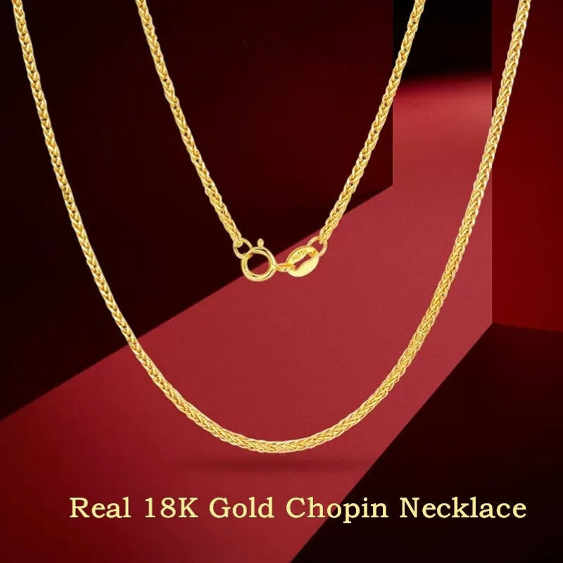 18K Gold Women's Clavicle Necklace