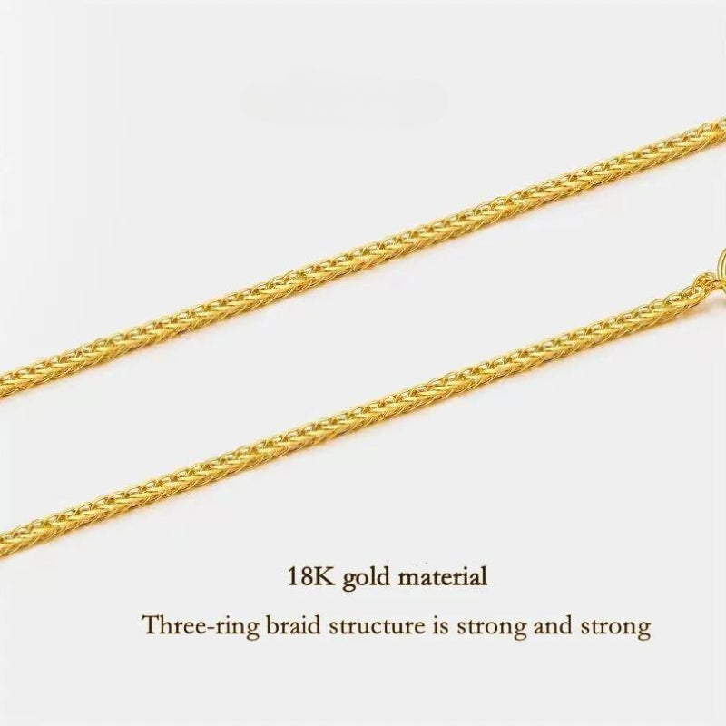 18K Gold Women's Clavicle Necklace