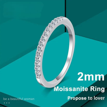 2mm Moissanite Eternity Band - 925 Sterling Ring